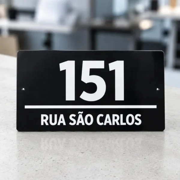 Placa de Endereço Personalizada para Casa, Apartamento, Empresa